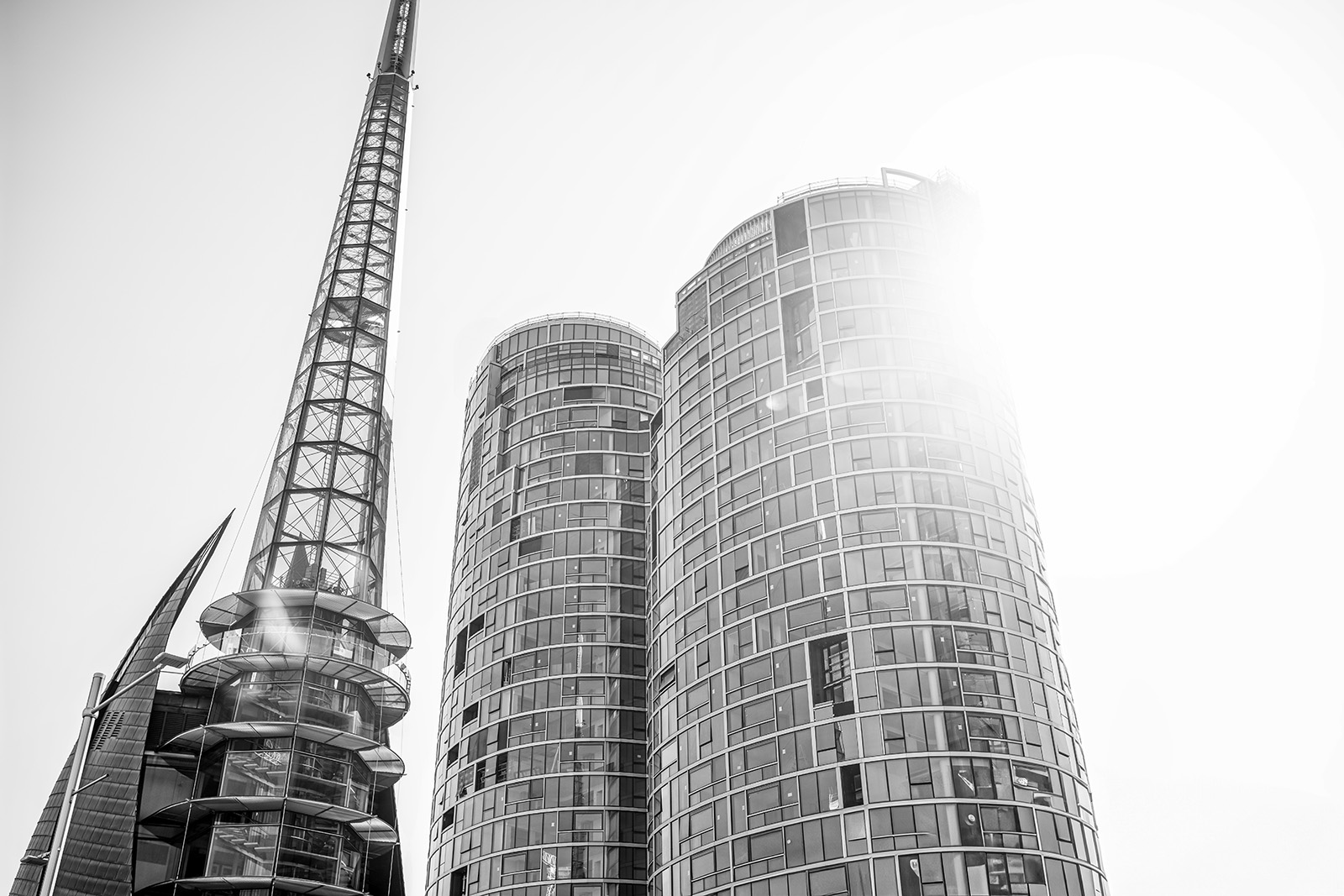 Modern corporate office towers in a business district